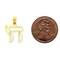 14K Yellow Gold Jewish Chai Pendant Charm Jewelry 19mm x 14mm